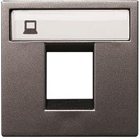 Лицевая панель ABB Niessen Zenit для 1-м. 2 мод. розетки RJ45/RJ11 N2218.1 AN антрацит картинка